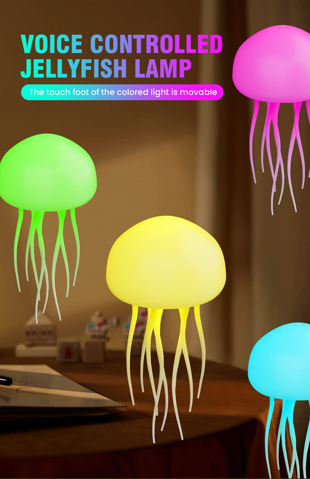 Voice Controlled Jellyfish Lamp