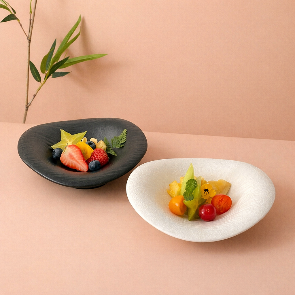 Elegant Irregular Ceramic Bowl
